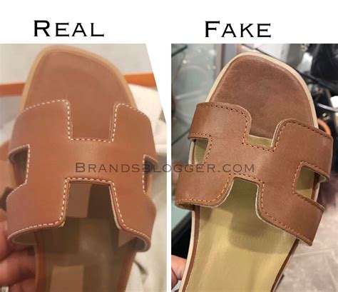 real vs fake hermes sandals|hermes oran sandals look alike.